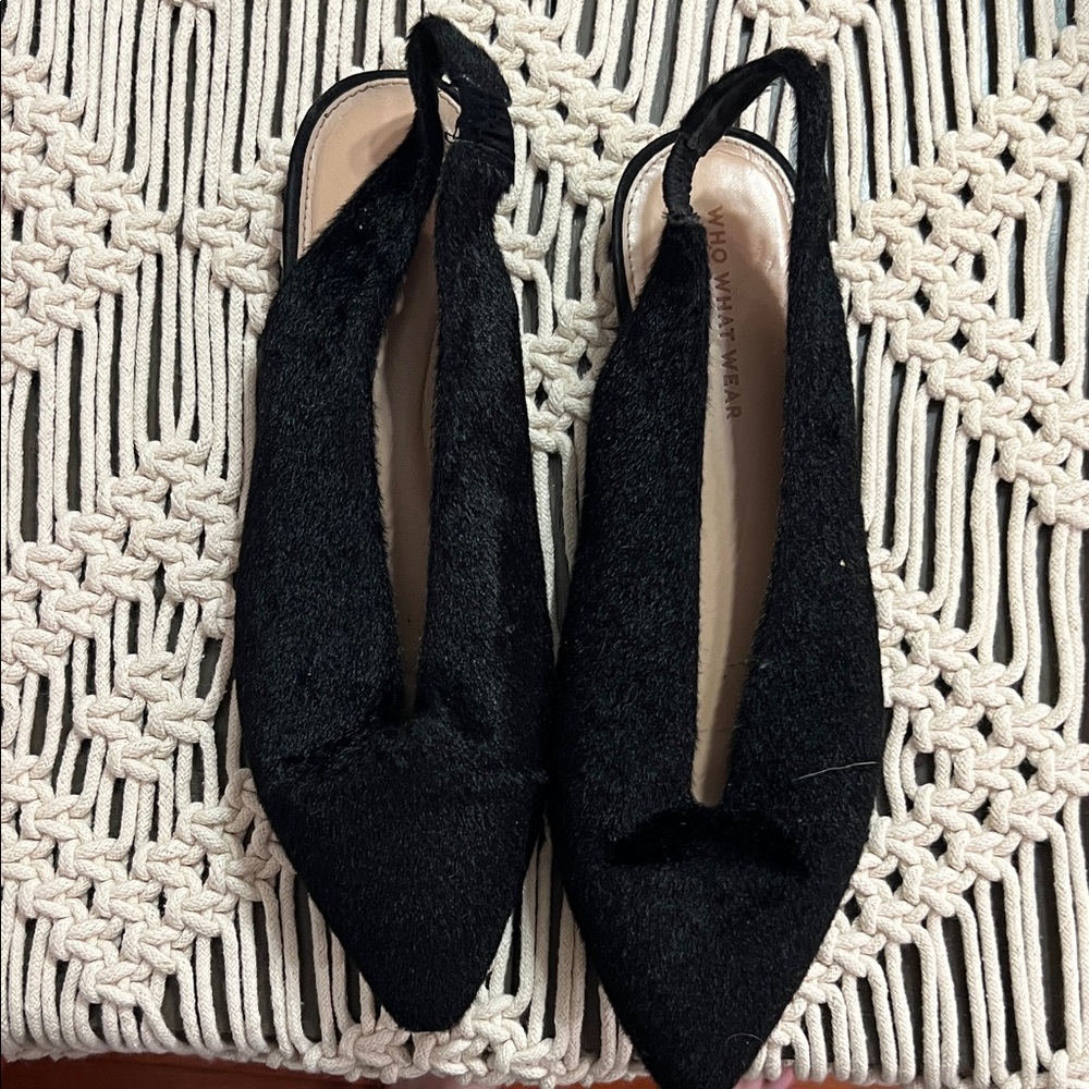 Black Women's Pointed Slingback Flats - Who What Wear